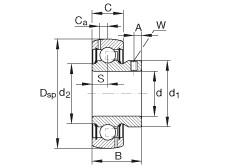 Bearing GAY100-NPP-B-AS2/V INA