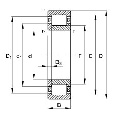 Bearing NUP244-E-M1 FAG