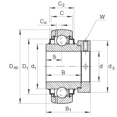 Bearing GNE80-KRR-B INA