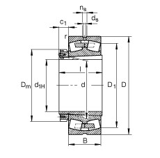 Bearing 239/670-B-K-MB + H39/670-HG FAG