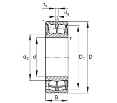 Bearing WS22312-E1-2RSR FAG